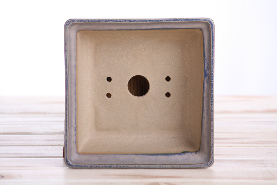 6-Inch Square Bonsai Pot - Ocean