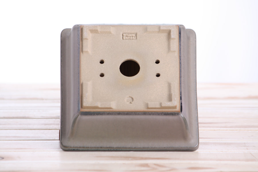 6-Inch Square Bonsai Pot - Ocean