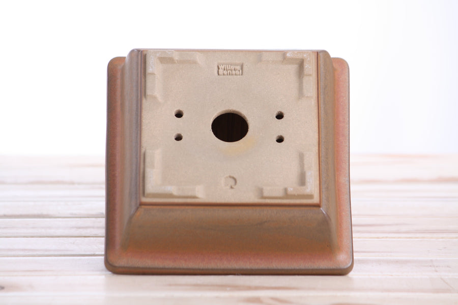 6-Inch Square Bonsai Pot - Deep Stone