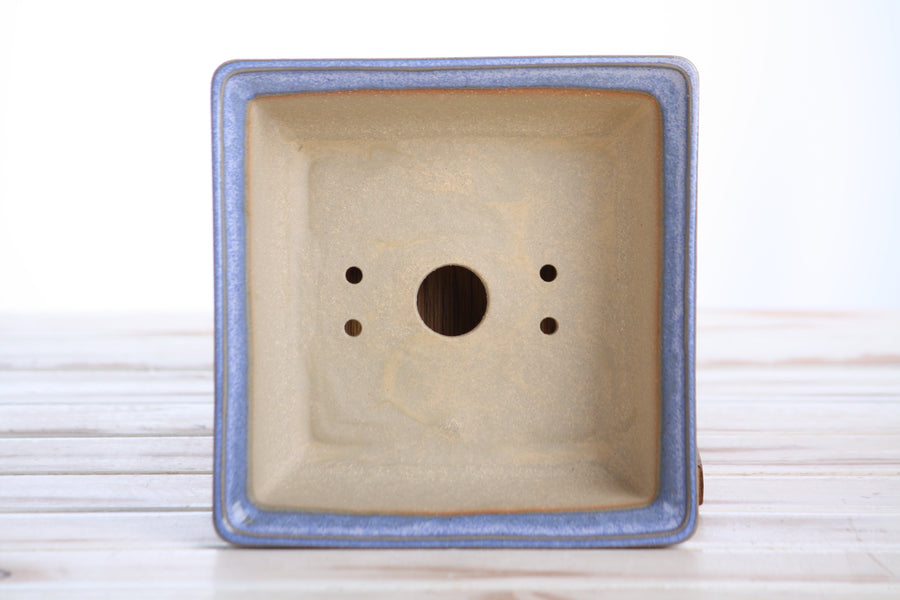 6-Inch Square Bonsai Pot - Denim