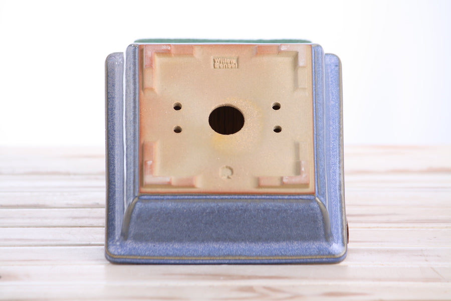 6-Inch Square Bonsai Pot - Denim