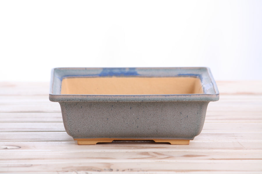 8-Inch Square Bonsai Pot - Ocean