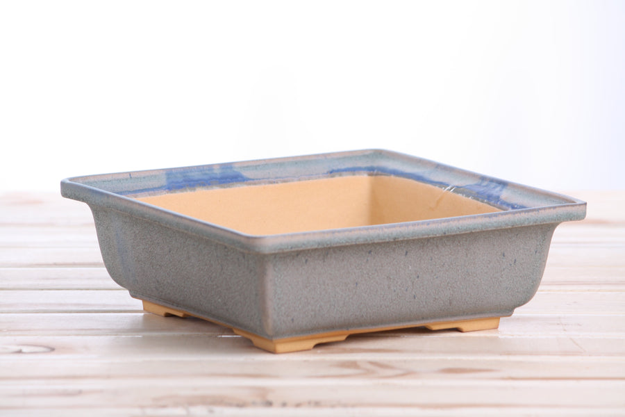 8-Inch Square Bonsai Pot - Ocean
