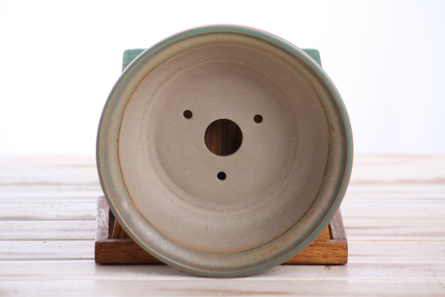 6-Inch Round Bonsai Pot - Speckled Moss
