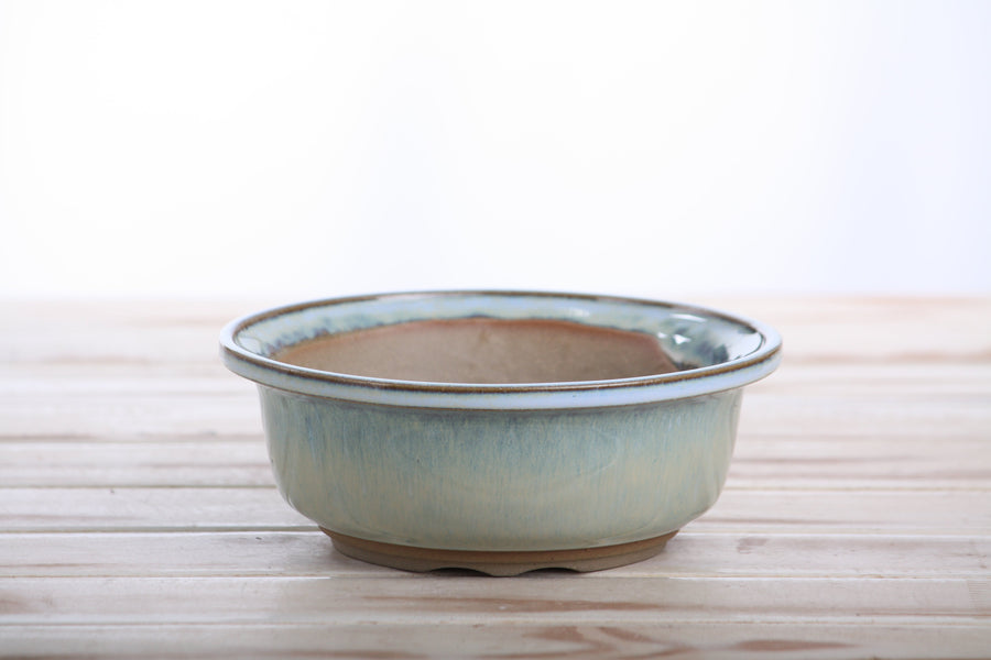 6-Inch Round Bonsai Pot - Glacier