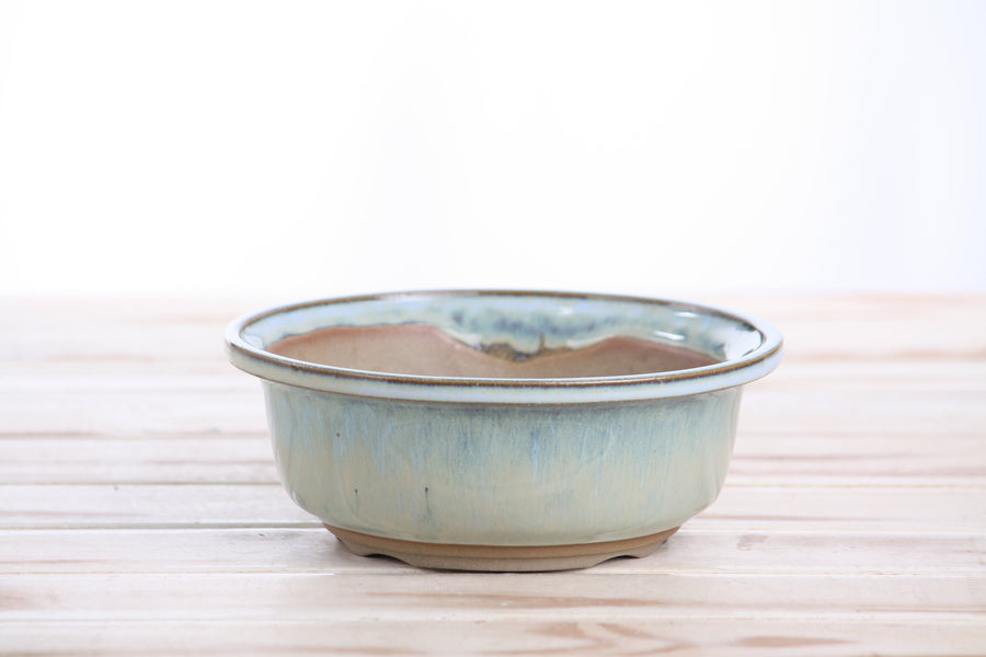 6-Inch Round Bonsai Pot - Glacier