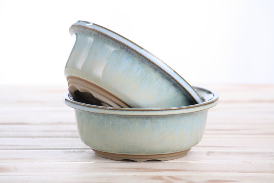 6-Inch Round Bonsai Pot - Glacier