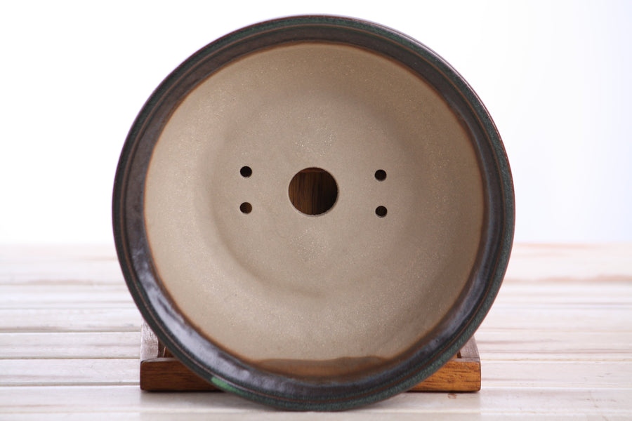 7-Inch Round Bonsai Pot - Avocado