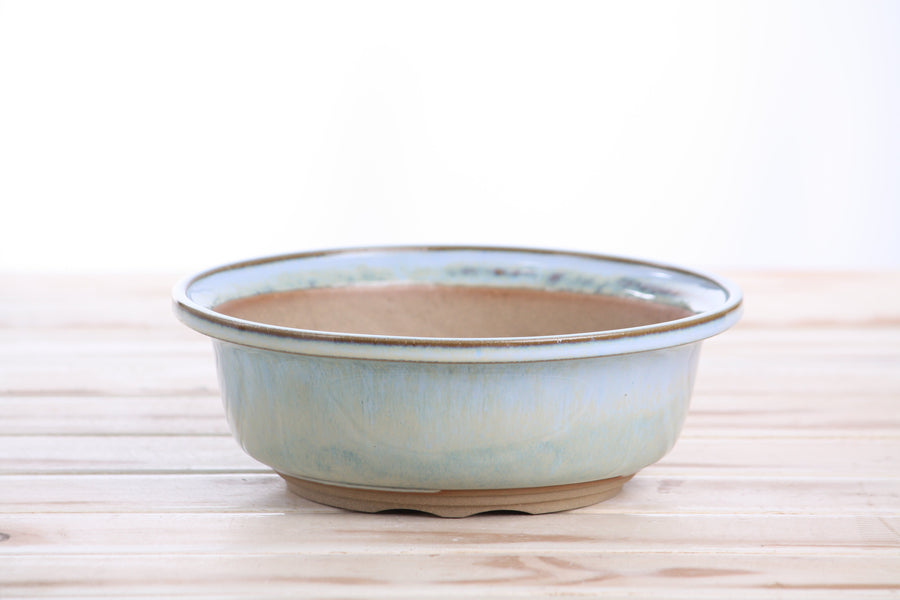 7-Inch Round Bonsai Pot - Glacier
