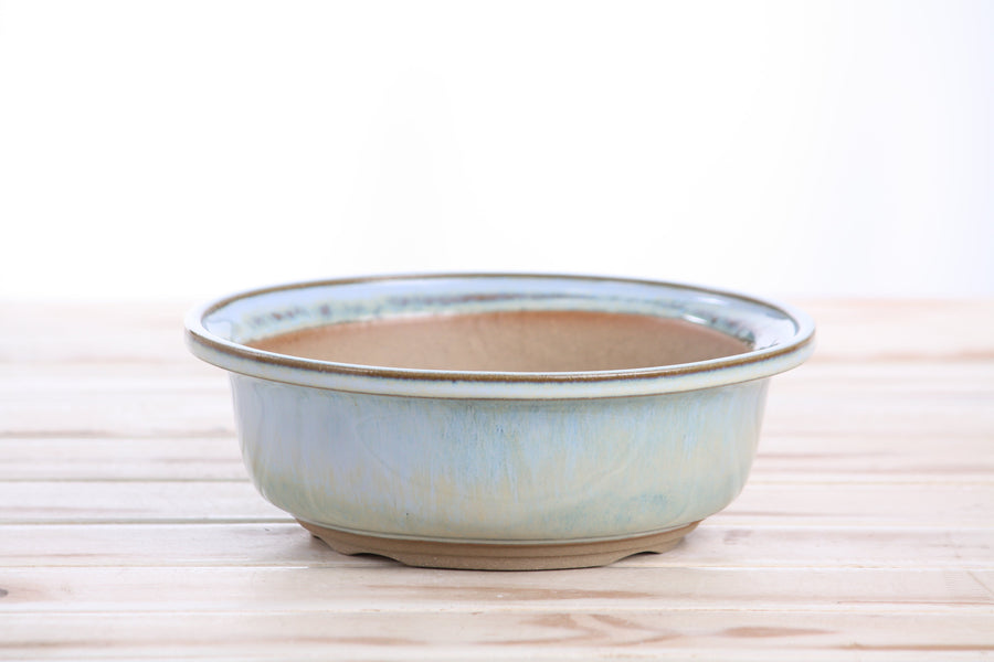 7-Inch Round Bonsai Pot - Glacier