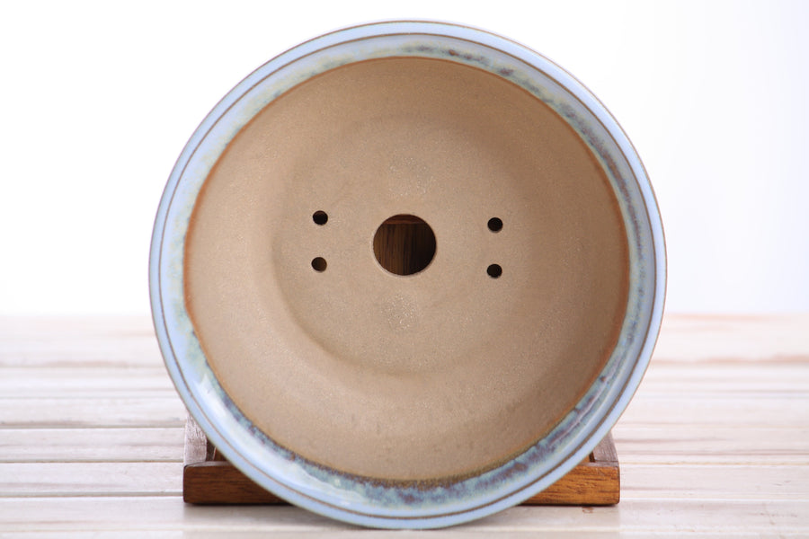 7-Inch Round Bonsai Pot - Glacier