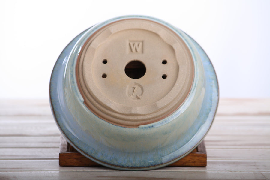 7-Inch Round Bonsai Pot - Glacier