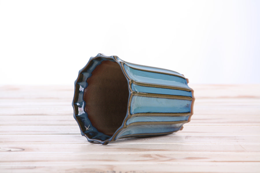 4.5-Inch Flower Cascade Bonsai Pot - Peacock 2025
