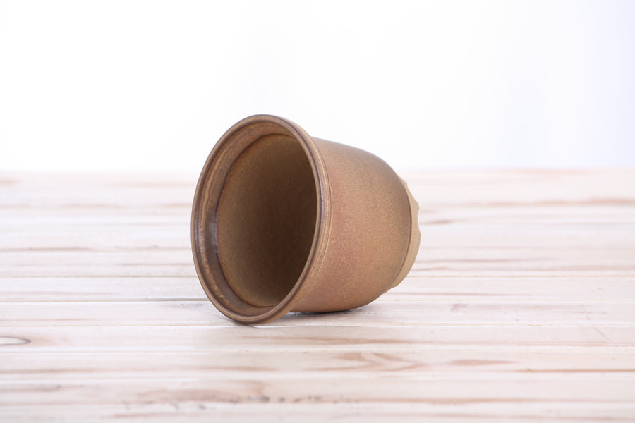4-Inch Flute Bonsai Pot - Deep Stone