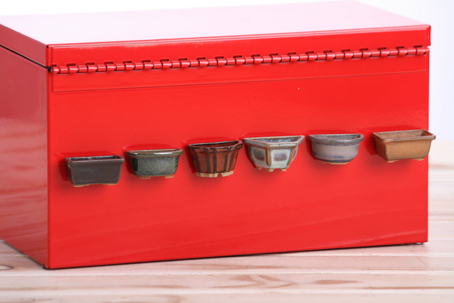 Mini Ceramic Bonsai Pot Magnets, 1.5 Inch - Set of 6