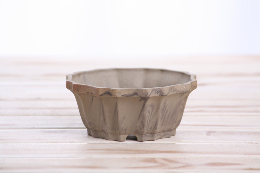 4.5-Inch Flower Bonsai Pot - Marbled No. 4
