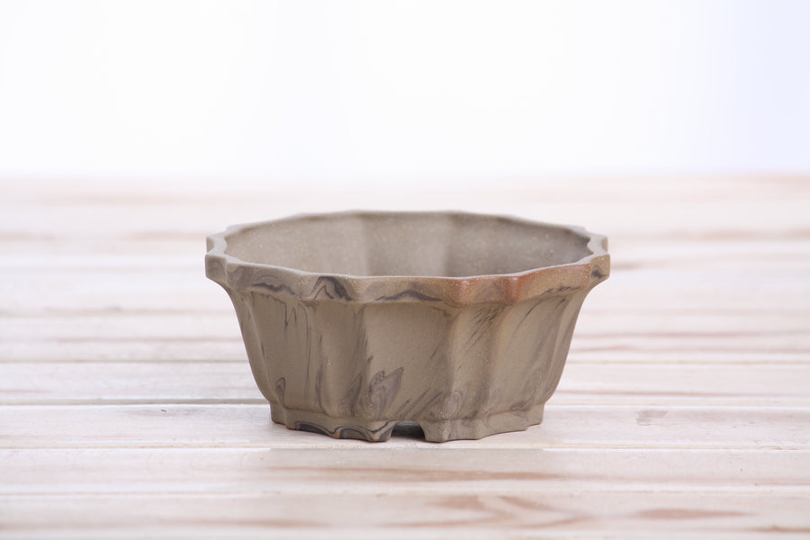 4.5-Inch Flower Bonsai Pot - Marbled No. 4