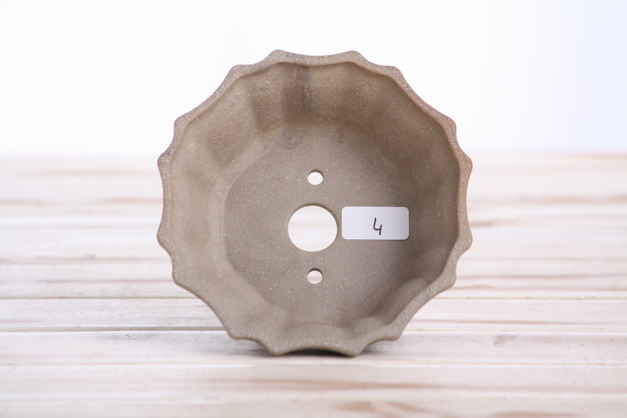 4.5-Inch Flower Bonsai Pot - Marbled No. 4