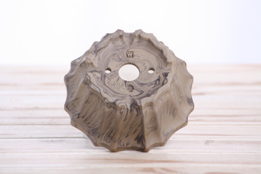 4.5-Inch Flower Bonsai Pot - Marbled No. 4
