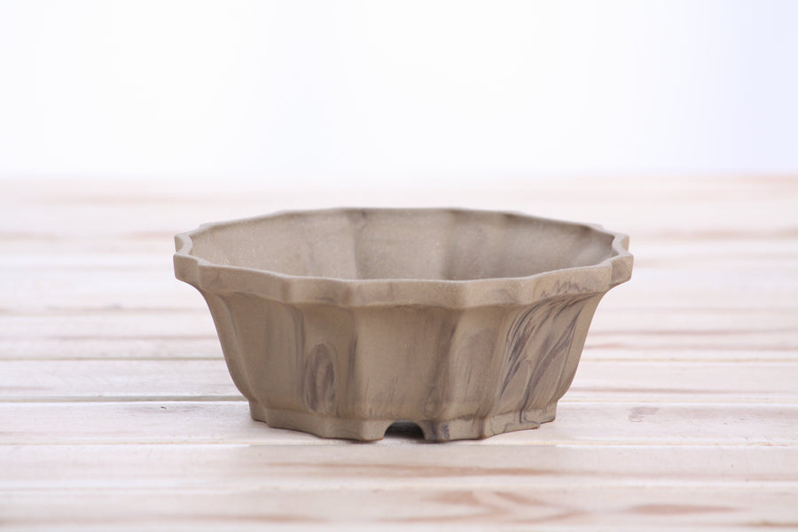 5-Inch Flower Bonsai Pot - Marbled No. 6