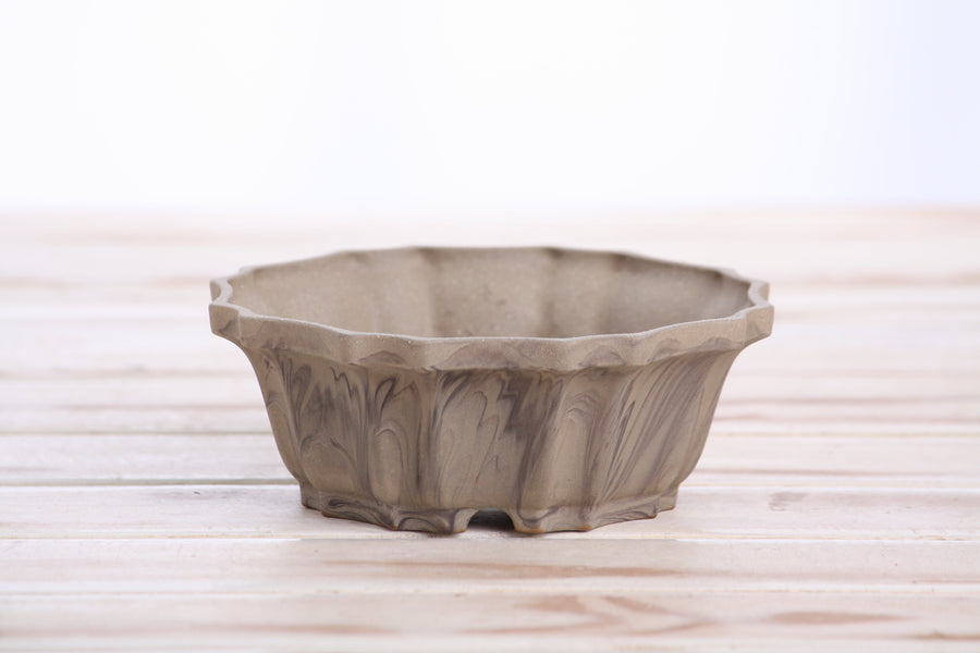5-Inch Flower Bonsai Pot - Marbled No. 6