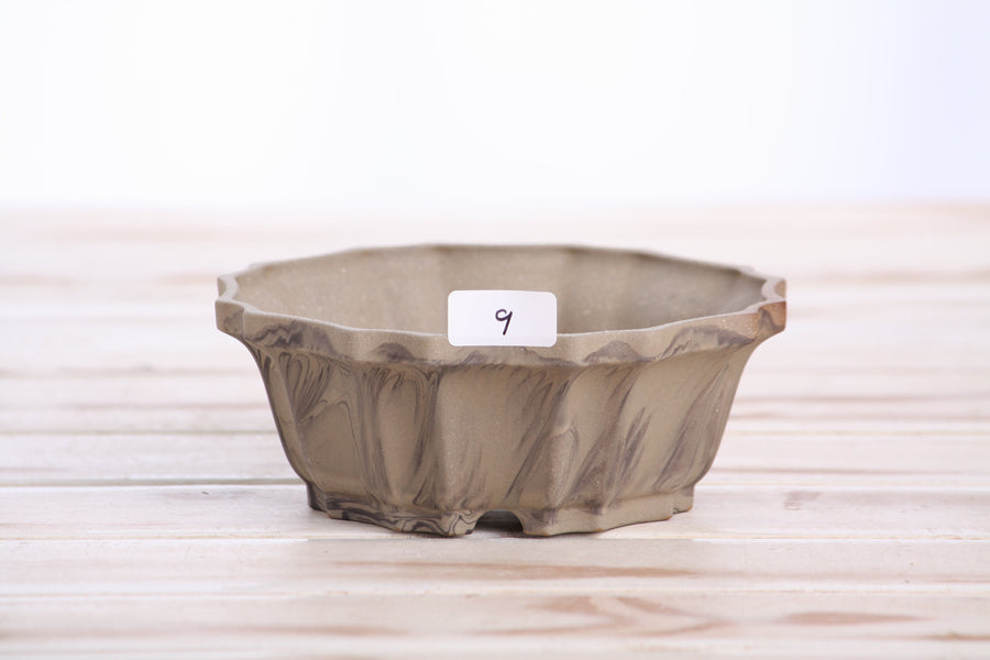 5-Inch Flower Bonsai Pot - Marbled No. 9