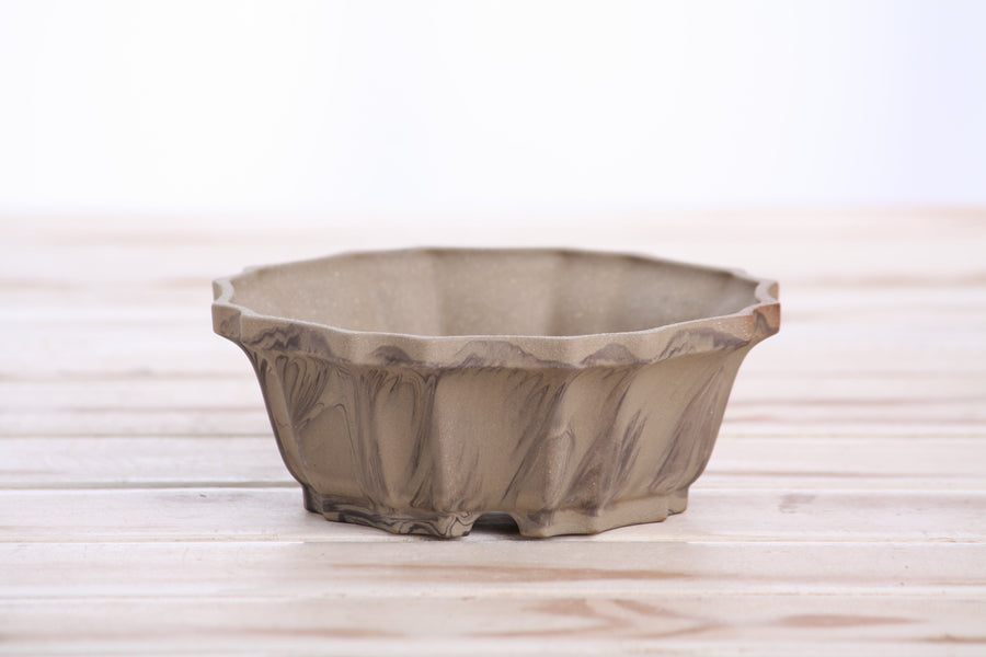 5-Inch Flower Bonsai Pot - Marbled No. 9