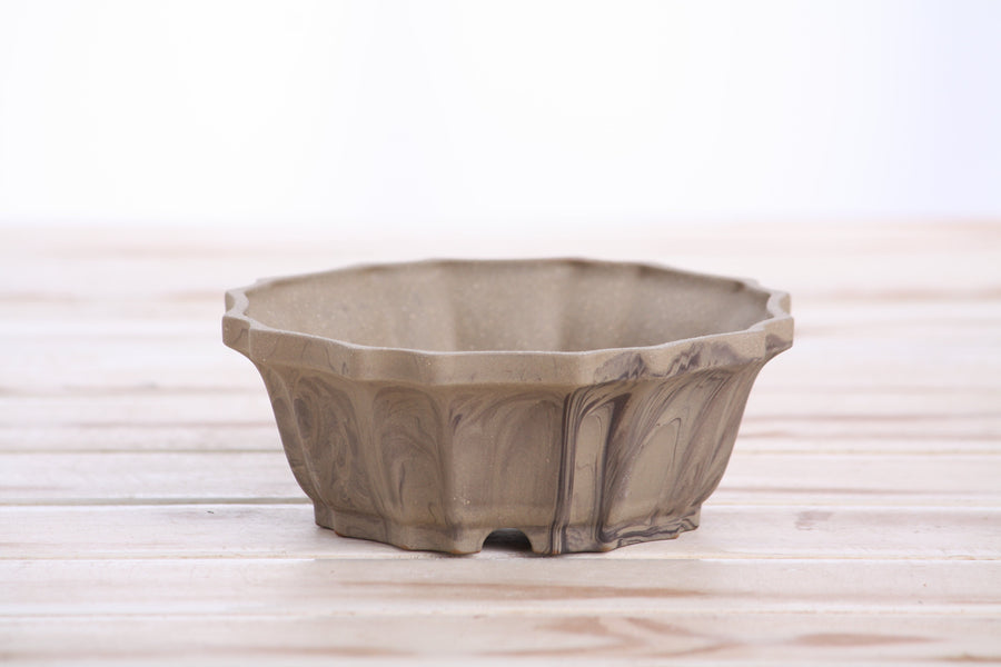 5-Inch Flower Bonsai Pot - Marbled No. 9