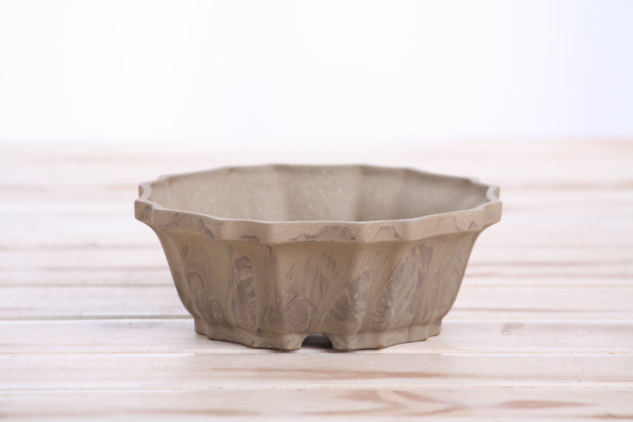 5-Inch Flower Bonsai Pot - Marbled No. 9