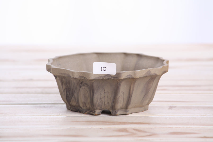 5-Inch Flower Bonsai Pot - Marbled No. 10