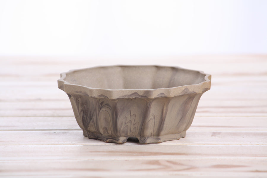 5-Inch Flower Bonsai Pot - Marbled No. 10