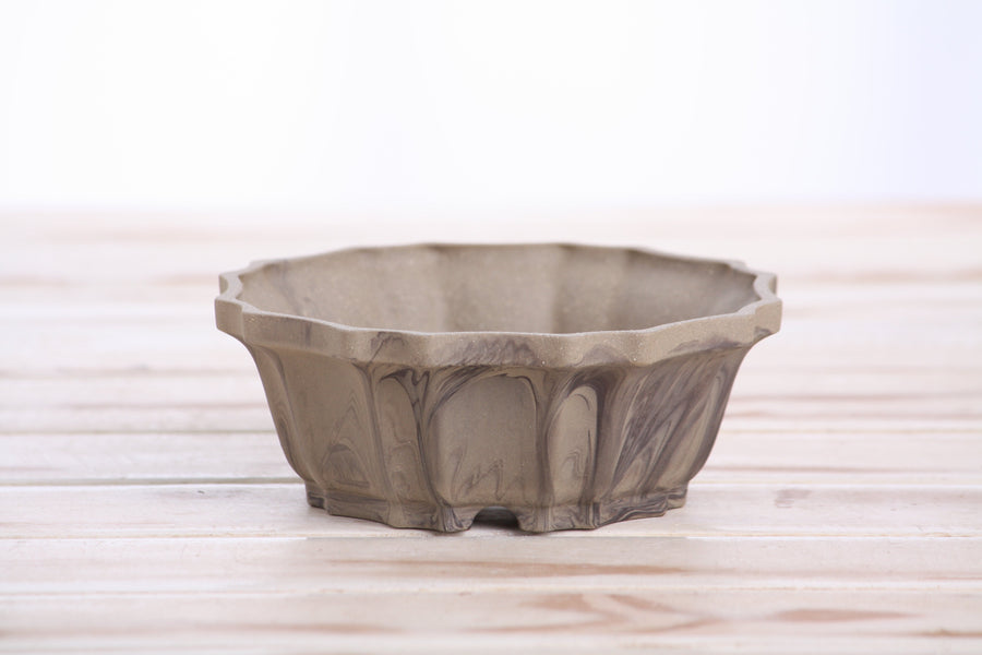 5-Inch Flower Bonsai Pot - Marbled No. 10