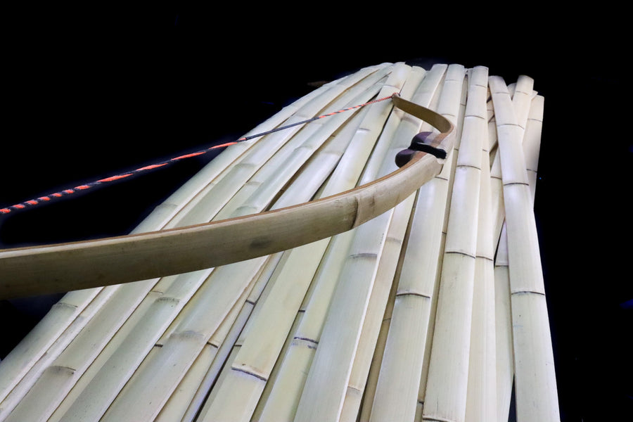 Hickory Bow-Making Stave — woodworking example with bamboo