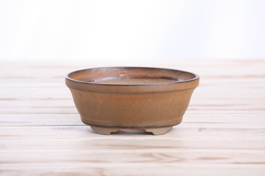 5-Inch Oval B Bonsai Pot - Deep Stone