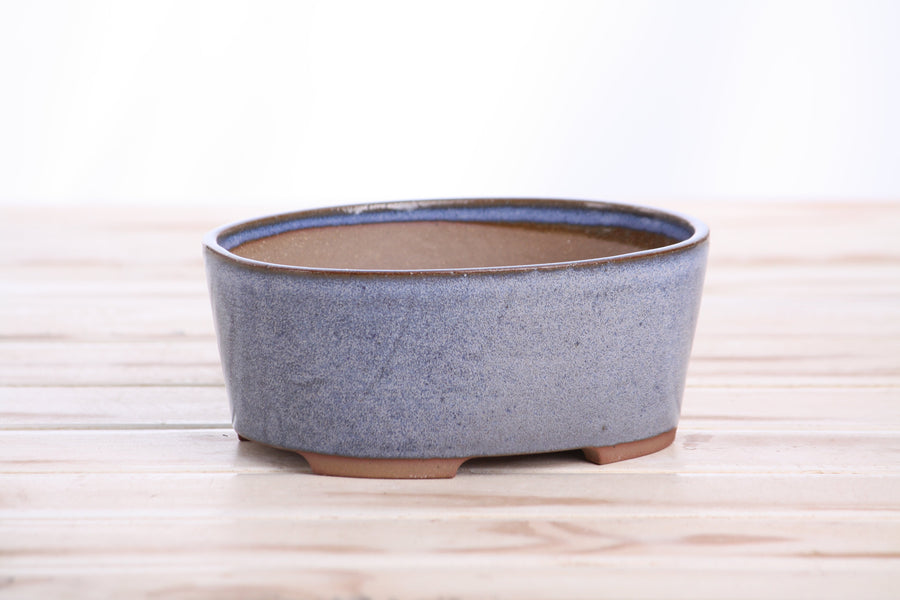 6-Inch Oval A Bonsai Pot - Denim