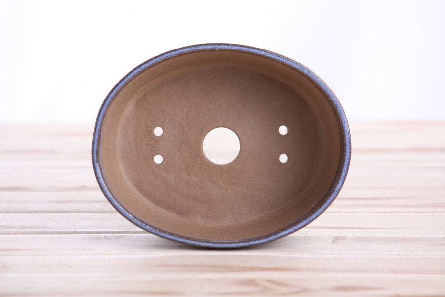 6-Inch Oval A Bonsai Pot - Denim