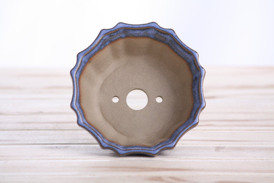 4.5-Inch Flower Bonsai Pot - Denim