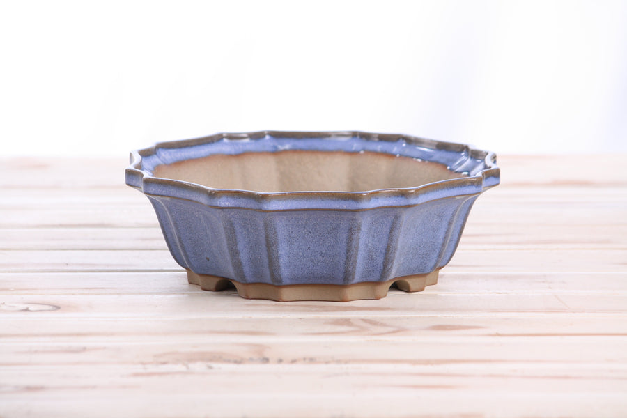 8-Inch Flower Bonsai Pot - Denim