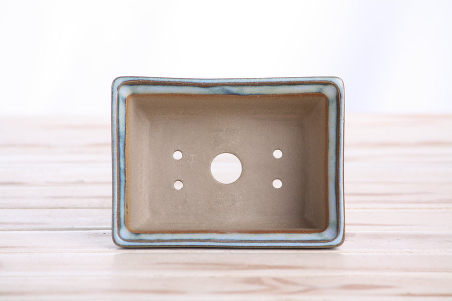 5-Inch Rectangle Deep Bonsai Pot - Glacier