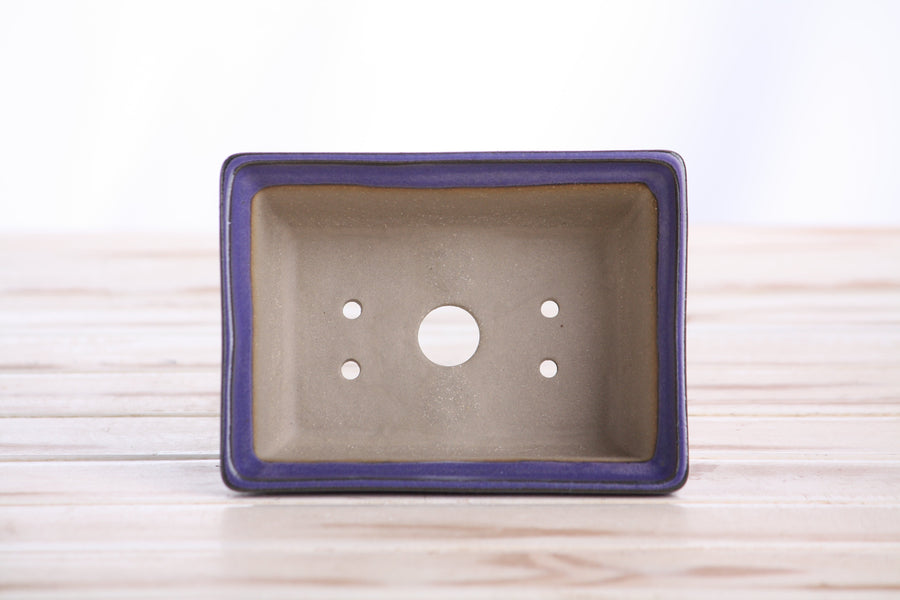 5-Inch Rectangle Deep Bonsai Pot - Purple