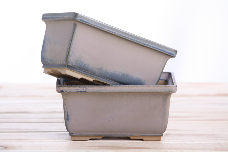 6-Inch Rectangle Deep Bonsai Pot - Ocean