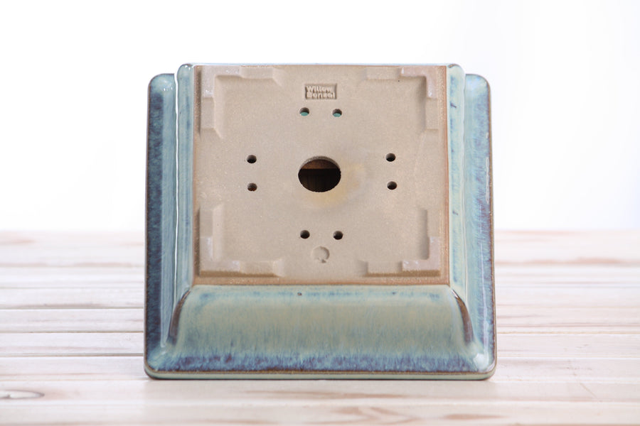 7-Inch Square Bonsai Pot - Glacier