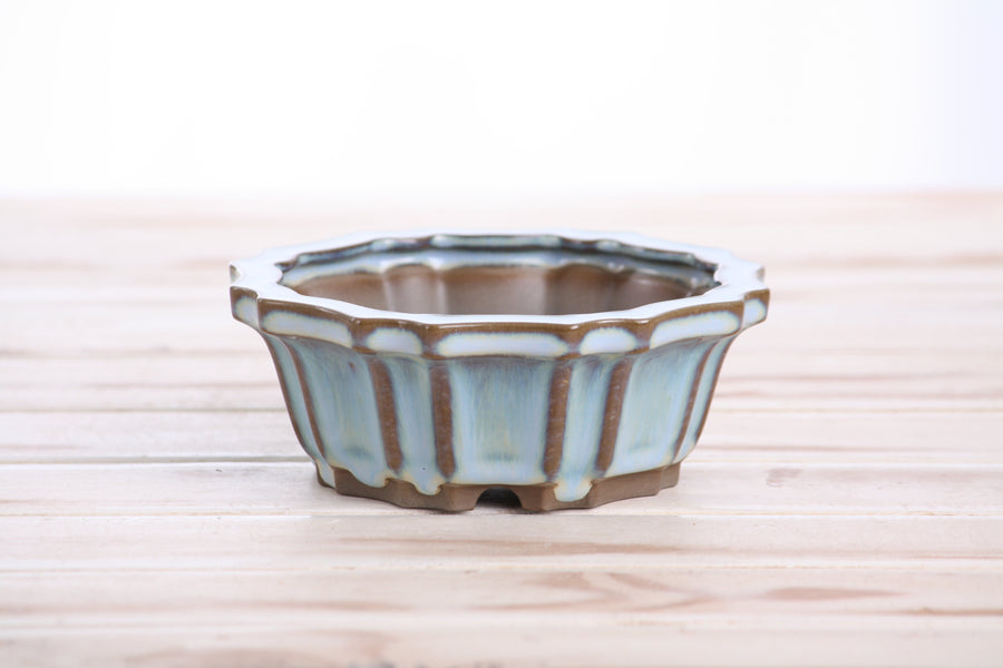 5-Inch Flower Bonsai Pot - Glacier