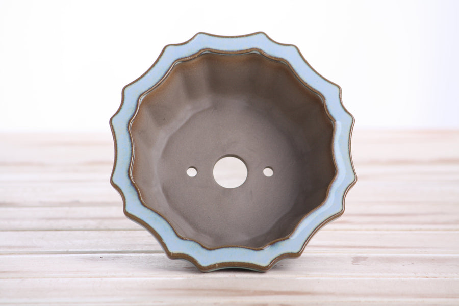 5-Inch Flower Bonsai Pot - Glacier