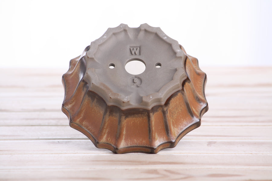 5-Inch Flower Bonsai Pot - Deep Stone
