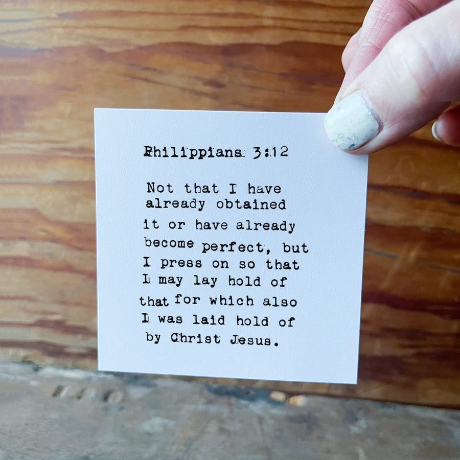 Printed quote and reflection cards from the 365 Imperfect Cards collection.