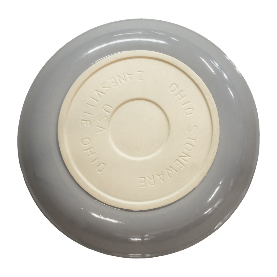 Birdbath Non-Locking Stoneware Top - Gray - underside showing the seating surface