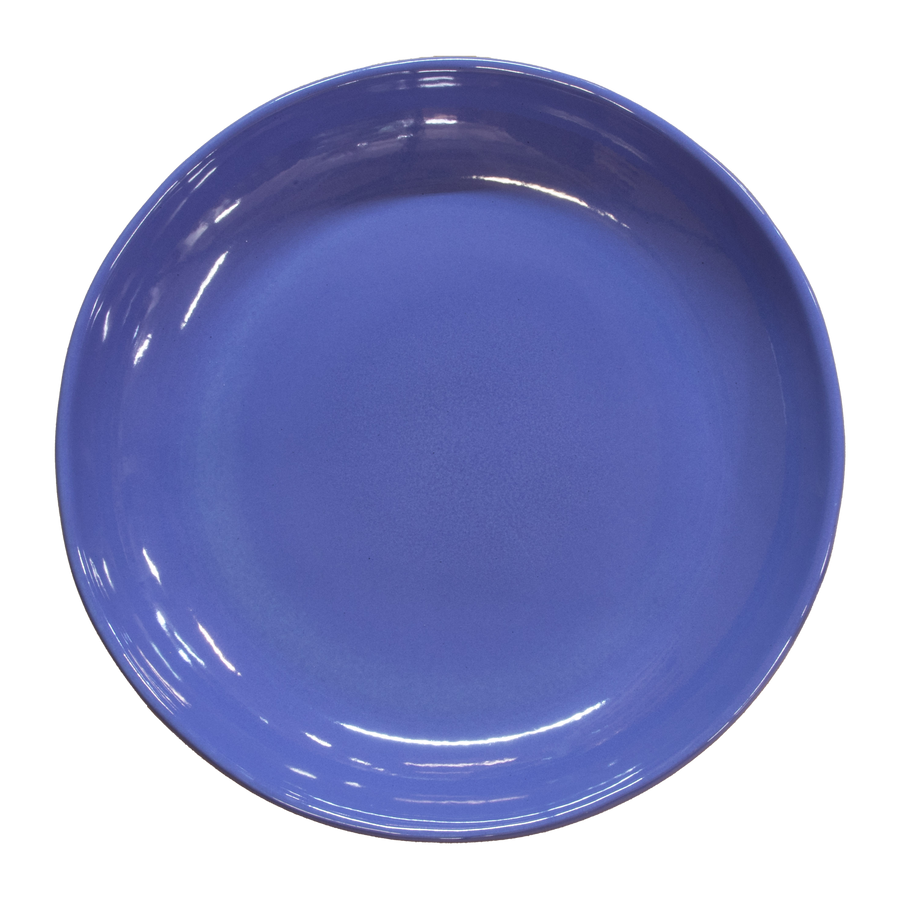 Birdbath Locking Stoneware Top - Caribbean Blue