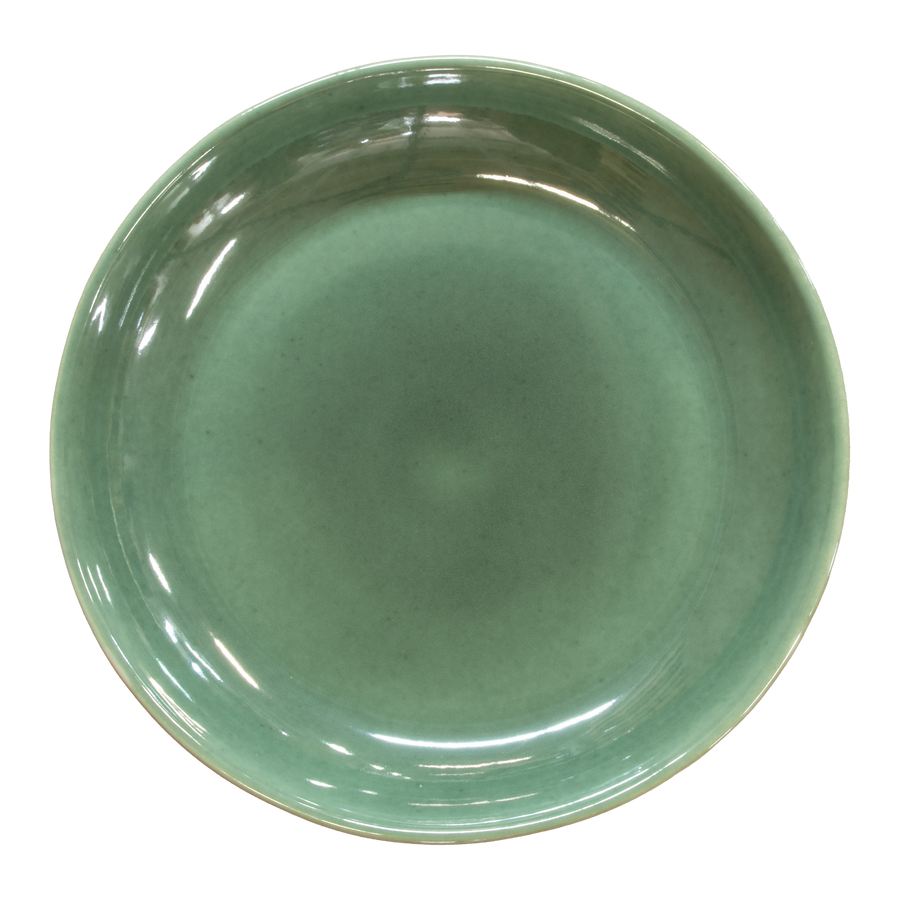 Birdbath Locking Stoneware Top - Caribbean Green