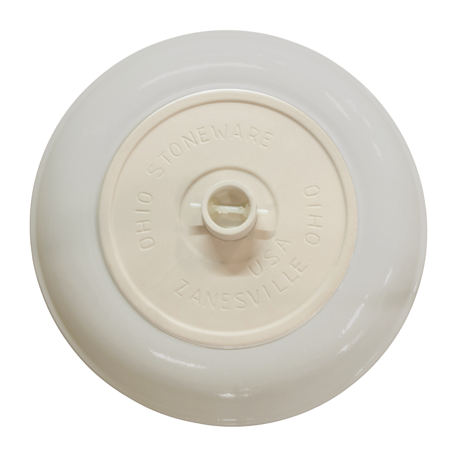Birdbath Locking Stoneware Top - Bristol - underside showing the seating surface